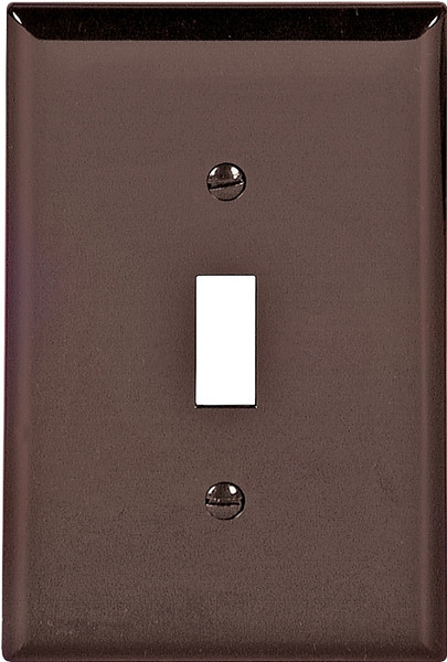Eaton Wiring Devices PJ1BK Wallplate, 4-7/8 in L, 3-1/8 in W, 1 -Gang, Polycarbonate, Black, High-Gloss [SKU: ORG5402425]