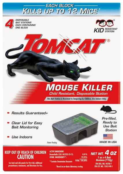 Tomcat 0371610 Disposable Mouse Bait Station, 1 oz Bait, Emerald Green [SKU: ORG1170232]