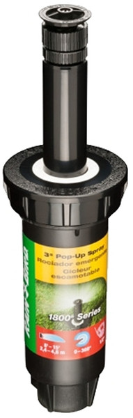 Rain Bird 1800 1803VAN Pop-Up Spray Head Sprinkler, 1/2 in Connection, Female, 3 in H Pop-Up, 8 to 15 ft, Plastic [SKU: ORG8612103]