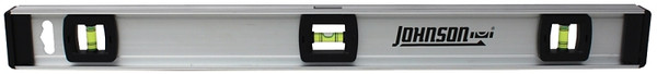 Johnson 1300-2400 I-Beam Level with Rule, 24 in L, 3-Vial, Non-Magnetic, Aluminum, Silver [SKU: ORG7194301]
