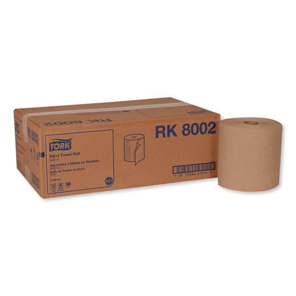 Universal Hand Towel Roll, 7.88" x 800 ft, Natural, 6 Rolls/Carton [SKU: TRKRK8002]