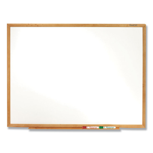 Classic Series Total Erase Dry Erase Board, 36 x 24, Oak Finish Frame [SKU: QRTS573]