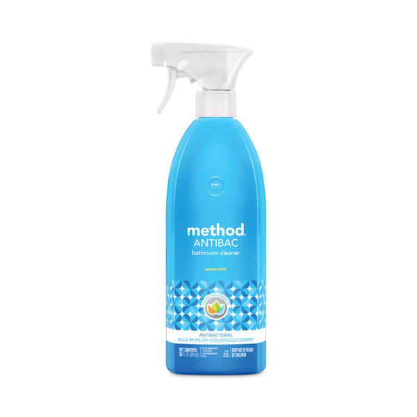 Antibacterial Spray, Bathroom, Spearmint, 28 oz Spray Bottle, 8/Carton [SKU: MTH01152CT]