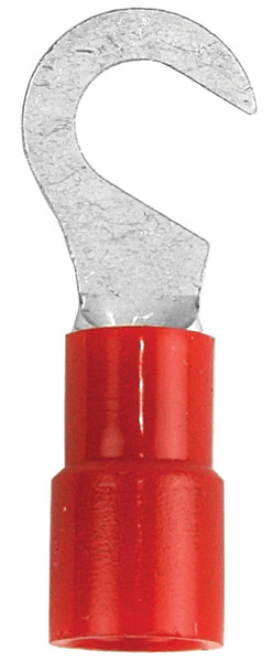 Jandorf 60958 Hook Terminal, 22 to 18 AWG Wire, #8 Stud, Vinyl Insulation, Red [SKU: ORG3401684]