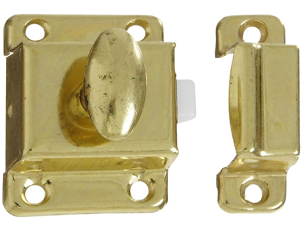 National Hardware V699 Series N149-625 Cupboard Turn, 1-1/4 in L, 1-3/4 in W, Steel, Brass [SKU: ORG7157001]