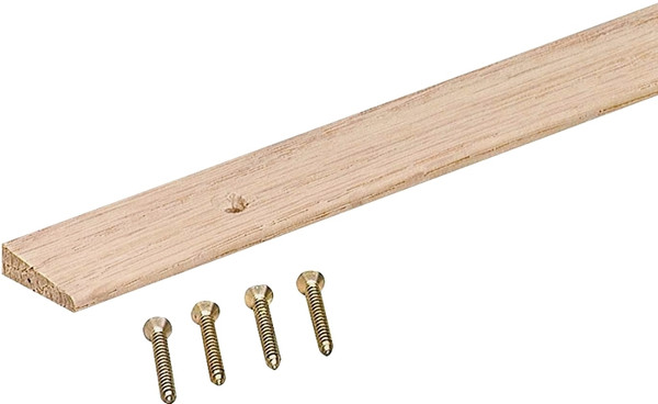 M-D 85480 Floor Edge Reducer, 72 in L, 1 in W, Hardwood, Unfinished [SKU: ORG2737542]