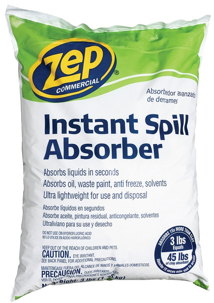 Zep ZUABS3 Spill Absorbent, 3 lb Bag, Granular, Odorless [SKU: ORG8966467]