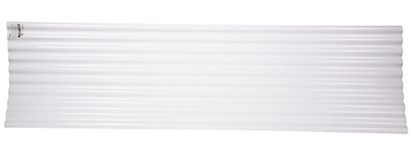 TUFTEX SeaCoaster Series 1201A Roof Panel, 8 ft L, 26 in W, Corrugated Profile, Vinyl, Opaque White [SKU: ORG7425705]