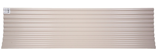 TUFTEX SeaCoaster Series 1208A Roof Panel, 8 ft L, 26 in W, Corrugated Profile, Vinyl, Opaque Tan [SKU: ORG7425721]