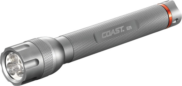 Coast 19807 Flashlight, AA Battery, Alkaline Battery, LED Lamp, 120 Lumens, Utility Fixed Beam, 32 m Beam Distance [SKU: ORG7163157]