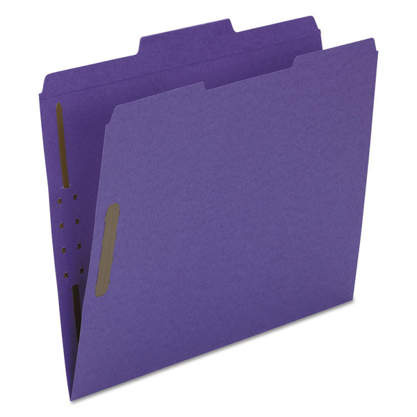 Top Tab Colored Fastener Folders, 0.75" Expansion, 2 Fasteners, Letter Size, Purple Exterior, 50/Box [SKU: SMD13040]