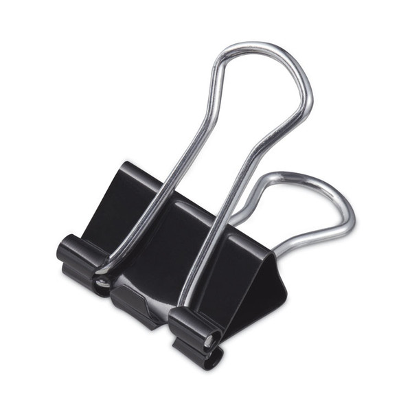 Binder Clips with Storage Tub, Small, Black/Silver, 40/Pack [SKU: UNV11140]