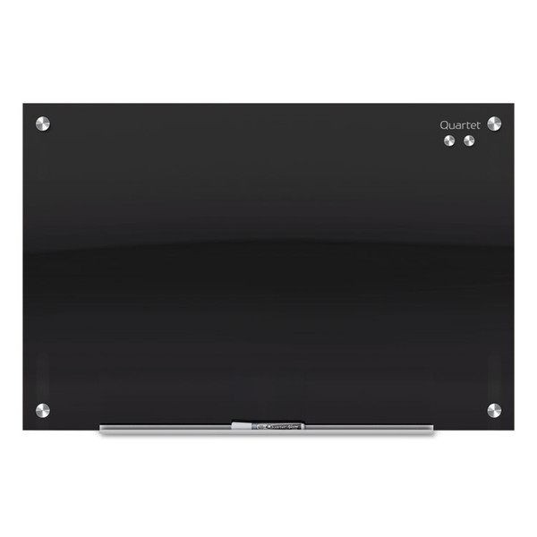 Infinity Black Glass Magnetic Marker Board, 48 x 36 [SKU: QRTG4836B]