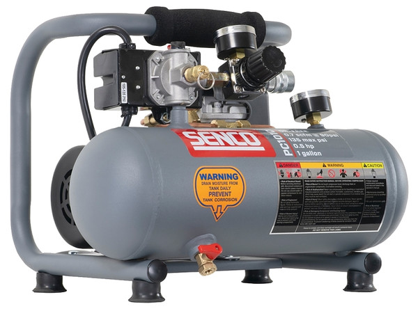 SENCO PC1010 Trim Air Compressor, 1 gal Tank, 0.5 hp, 115 V, 125 psi Pressure, 0.7 scfm Air [SKU: ORG8684748]