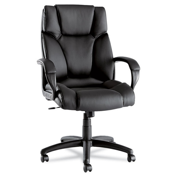 Alera Fraze Series Executive High-Back Swivel/Tilt Bonded Leather Chair, Supports 275 lb, 17.71" to 21.65" Seat Height, Black [SKU: ALEFZ41LS10B]