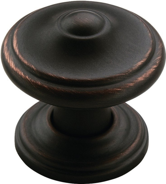 Amerock BP55341ORB Cabinet Knob, 1-1/4 in Projection, Zinc, Oil-Rubbed Bronze [SKU: ORG0821710]