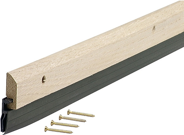 M-D 06411 Door Sweep, 36 in L, 1-3/4 in W, Hardwood Flange, Vinyl Insert [SKU: ORG9674102]