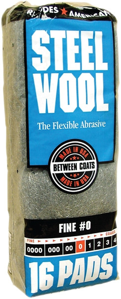 Homax 106603-06 Steel Wool, #0 Grit, Fine, Gray [SKU: ORG0371468]