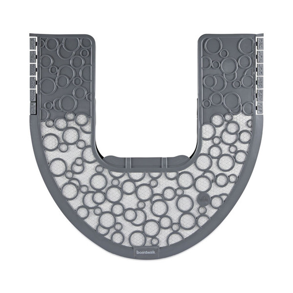 Commode Mat 2.0, Rubber, 22.88 x 22, Gray/White, 6/Carton [SKU: BWKCMGW]