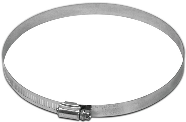 Lambro 381 Worm Gear Clamp, 6 in Duct, Clamping Range: 5-5/8 to 6-1/2 in, Steel, Zinc [SKU: ORG1514546]