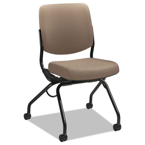 Perpetual Series Folding Nesting Chair, Supports Up to 300 lb, 19.13" Seat Height, Morel Seat, Morel Back, Black Base [SKU: HONPN1AUUCU24T]