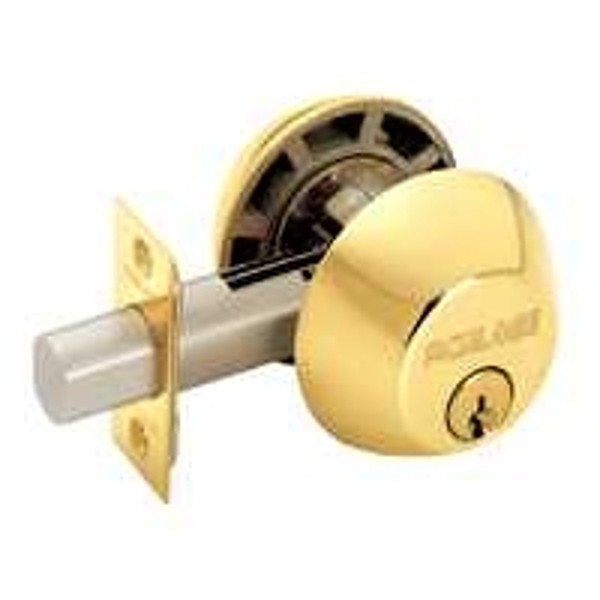 Schlage B62N505 Entry Deadbolt, 1 Grade, Keyed Alike Key, Metal, Polished Brass, 2-3/8 x 2-3/4 in Backset, C, K4 Keyway [SKU: ORG4384244]