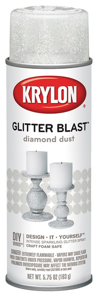 Krylon Glitter Blast K03804A00 Spray Paint, Glitter, Diamond Dust, 5.75 oz, Aerosol Can [SKU: ORG1648187]