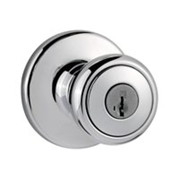 Kwikset 400T26DRCALRCSK3V Door Knob, 3 Grade, Chrome/Satin, 2-3/8 to 2-3/4 in Backset, 1-3/8 to 1-3/4 in Thick Door [SKU: ORG8621864]