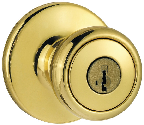 Kwikset 400T 3 RCAL RCSV1 Entry Knob, 3 Grade, Polished Brass, 2-3/8 to 2-3/4 in Backset [SKU: ORG4840914]