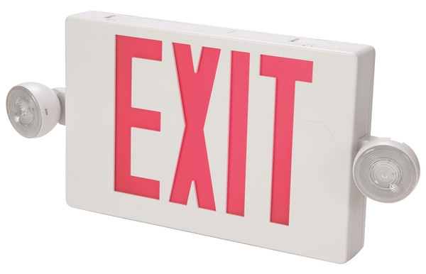 Eaton Lighting APC Series APC7R Exit/Emergency Light, 11-11/16 in OAW, 8-1/4 in OAH, 120/277 VAC, 25 W, LED Lamp [SKU: ORG7343007]