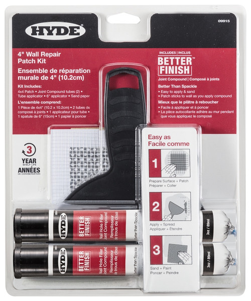 HYDE Better Finish 9915 Wall Repair Patch Kit [SKU: ORG7230352]