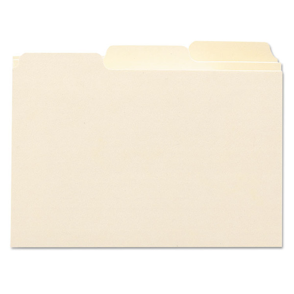 Manila Card Guides, 1/3-Cut Top Tab, Blank, 4 x 6, Manila, 100/Box [SKU: SMD56030]