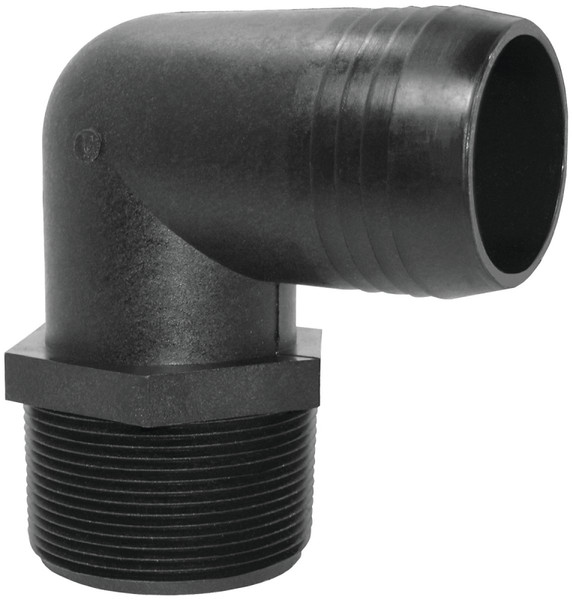 GREEN LEAF EL114P Hose to Pipe Elbow, Polypropylene, Black [SKU: ORG1941913]