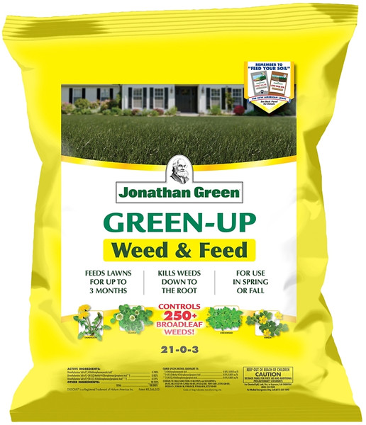 Jonathan Green 12344 Weed and Feed Lawn Fertilizer, 15 lb Bag, Granular, 21-0-3 N-P-K Ratio [SKU: ORG8788168]