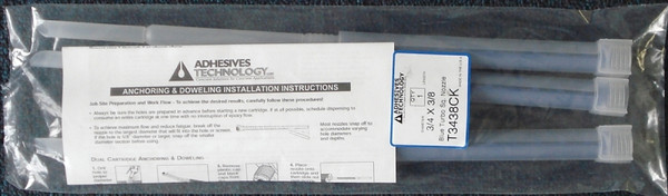 ADHESIVES TECHNOLOGY T3438CK Mixing Nozzle Kit, For: 22 oz Ultra Bond Epoxy Systems [SKU: ORG5429634]