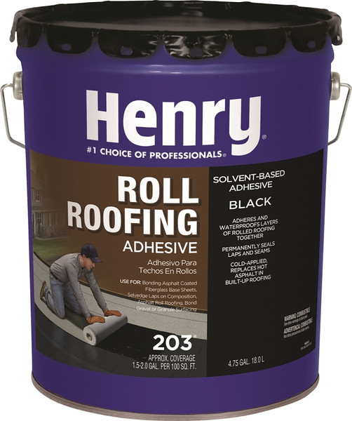 Henry HE203071 Roof and Lap Adhesive, Liquid, 5 gal [SKU: ORG3843430]