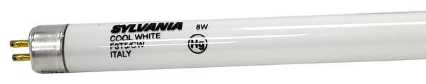 Sylvania 20834 Fluorescent Bulb, 8 W, T5 Lamp, Miniature G5 Lamp Base, 390 Lumens, 4000 K Color Temp, Cool White Light [SKU: ORG0719039]