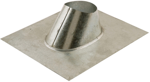 AmeriVent 4EF Roof Vent Flashing, 16-3/8 in OAL, 13-3/4 in OAW, Galvanized Steel [SKU: ORG6183743]