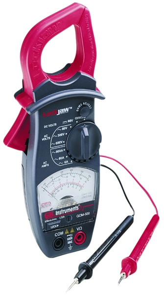 GB GCM-500 Clamp Meter, 600 A, 600 VAC, 60 VDC, 1000 Ohm, Analog Display, Black [SKU: ORG9537036]
