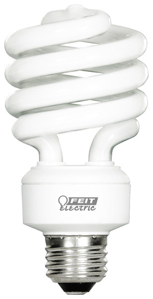 Feit Electric ESL23TM/D/4 Compact Fluorescent Bulb, 23 W, Spiral Lamp, Medium E26 Lamp Base, 1600 Lumens, Daylight Light [SKU: ORG7393556]