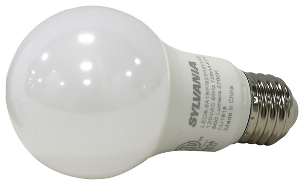 Sylvania 73886 LED Bulb, General Purpose, A19 Lamp, 60 W Equivalent, E26 Lamp Base, Frosted, Warm White Light [SKU: ORG0014514]