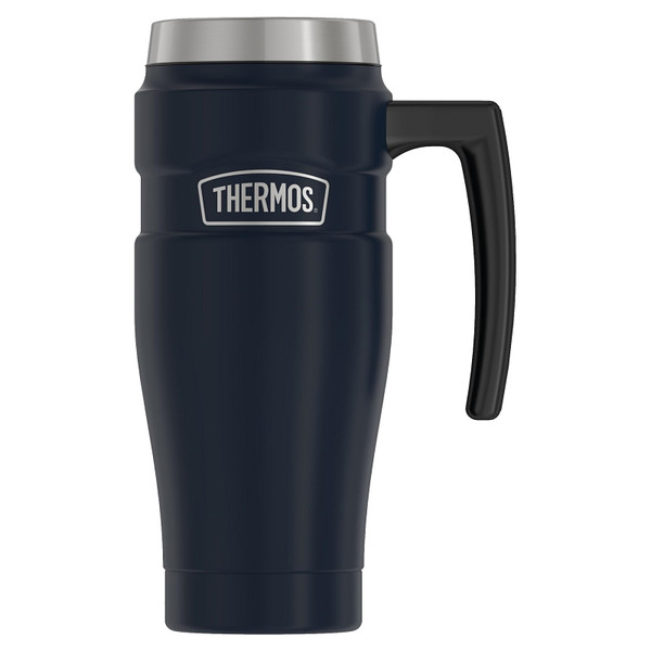 Thermos Stainless King Series SK1000MDB4 Travel Mug, 16 oz Capacity, Leak-Proof Lid, Stainless Steel, Midnight Blue [SKU: ORG3897857]