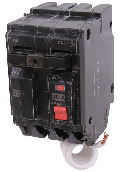 GE Industrial Solutions THQL2130GFTP Feeder Circuit Breaker, Thermal Magnetic, 30 A, 2 -Pole, 120/240 V [SKU: ORG7111602]