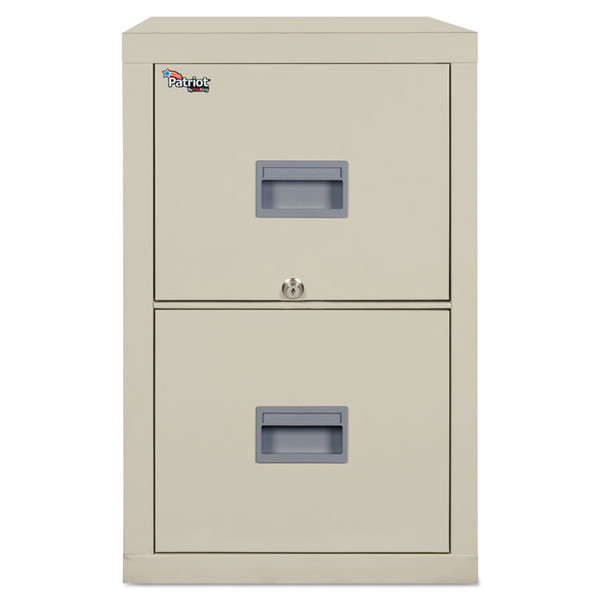 Patriot by FireKing Insulated Fire File, 1-Hour Fire Protection, 2 Legal/Letter File Drawers, Parchment, 17.75 x 25 x 27.75 [SKU: FIR2P1825CPA]