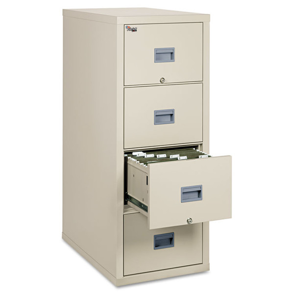 Patriot by FireKing Insulated Fire File, 1-Hour Fire Protection, 4 Letter-Size File Drawers, Parchment, 17.75 x 31.63 x 52.75 [SKU: FIR4P1831CPA]