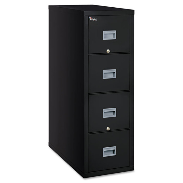 Patriot by FireKing Insulated Fire File, 1-Hour Fire Protection, 4 Legal-Size File Drawers, Black, 20.75" x 31.63" x 52.75 [SKU: FIR4P2131CBL]