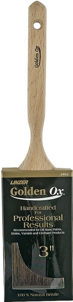 Linzer WC 2462-3 Paint Brush, 3 in W, 3 in L Bristle, Very Fine China Bristle, Flat Sash Handle [SKU: ORG8858136]