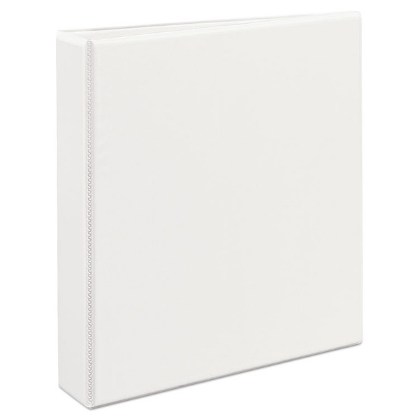 Durable View Binder with DuraHinge and EZD Rings, 3 Rings, 1.5" Capacity, 11 x 8.5, White, (9401) [SKU: AVE09401]