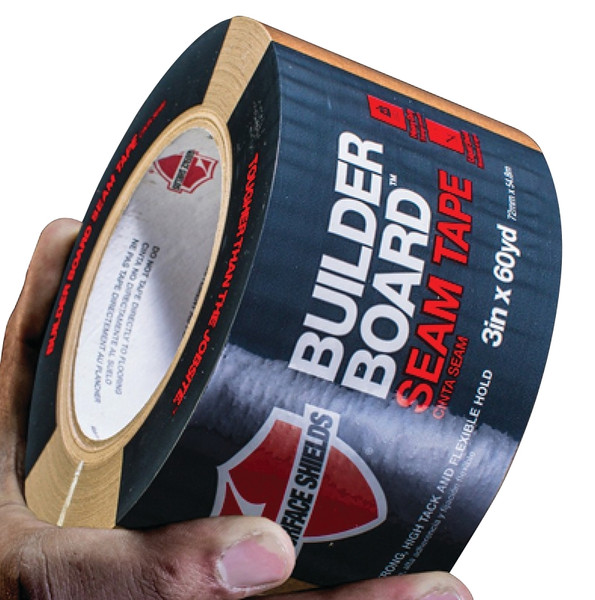 SURFACE SHIELDS BLD072 Builder Board Seam Tape, 3 in W, 180 ft L, 22 mil Thick, Brown [SKU: ORG7124597]