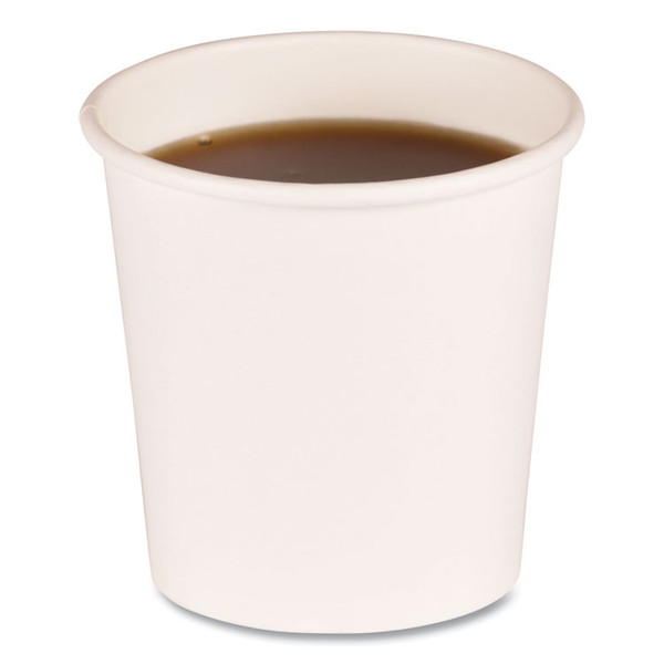 Paper Hot Cups, 4 oz, White, 20 Cups/Sleeve, 50 Sleeves/Carton [SKU: BWKWHT4HCUP]